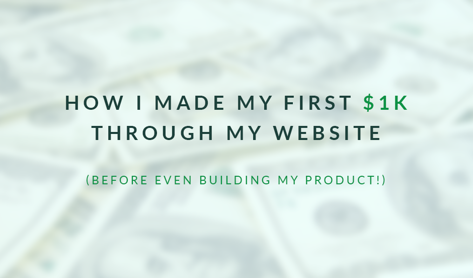 My First $1K Through My Blog (before building anything)